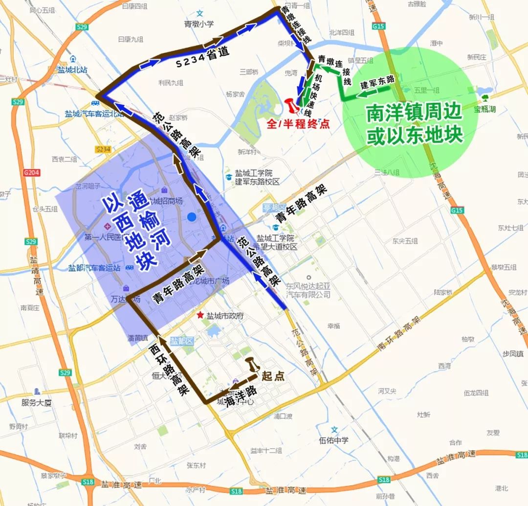 1,通榆河以西地块,可从范公路高架快速路,s234省道,青墩连接线,机场