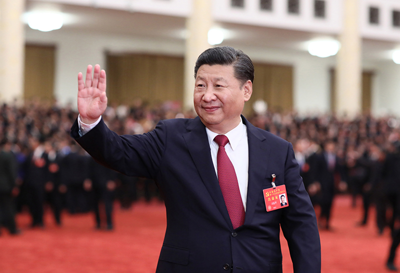 2017年10月25日，习近平在北京人民大会堂亲切会见出席党的十九大代表、特邀代表和列席人员。